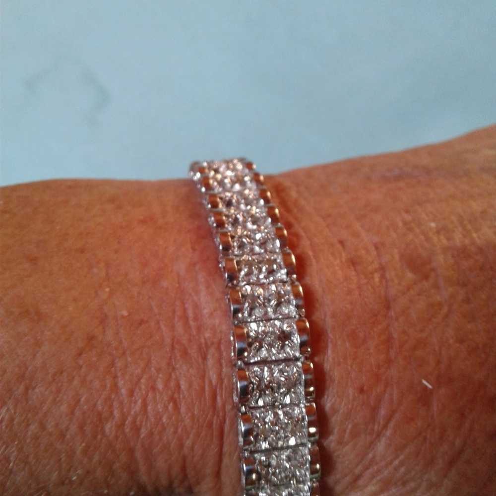 sterling silver diamond bracelet